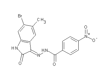 N'-(6-bromo-5-methyl-2-oxo-1,2-dihydro-3H-indol-3-ylidene)-4-nitrobenzohydrazide