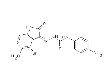 4-bromo-5-methyl-1H-indole-2,3-dione 3-[N-(4-methylphenyl)thiosemicarbazone]