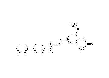 4-[2-(4-biphenylylcarbonyl)carbonohydrazonoyl]-2-methoxyphenyl acetate