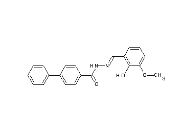 N'-(2-hydroxy-3-methoxybenzylidene)-4-biphenylcarbohydrazide - Click Image to Close