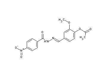 2-methoxy-4-[2-(4-nitrobenzoyl)carbonohydrazonoyl]phenyl acetate