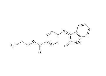 propyl 4-[(2-oxo-1,2-dihydro-3H-indol-3-ylidene)amino]benzoate - Click Image to Close