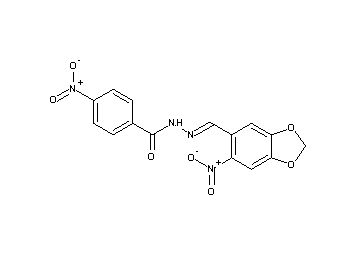 4-nitro-N'-[(6-nitro-1,3-benzodioxol-5-yl)methylene]benzohydrazide