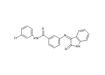 N-(3-chlorophenyl)-3-[(2-oxo-1,2-dihydro-3H-indol-3-ylidene)amino]benzamide