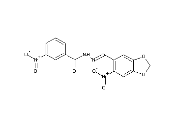3-nitro-N'-[(6-nitro-1,3-benzodioxol-5-yl)methylene]benzohydrazide