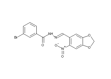 3-bromo-N'-[(6-nitro-1,3-benzodioxol-5-yl)methylene]benzohydrazide