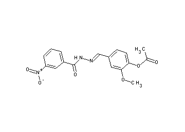 2-methoxy-4-[2-(3-nitrobenzoyl)carbonohydrazonoyl]phenyl acetate