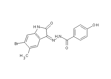 N'-(6-bromo-5-methyl-2-oxo-1,2-dihydro-3H-indol-3-ylidene)-4-hydroxybenzohydrazide