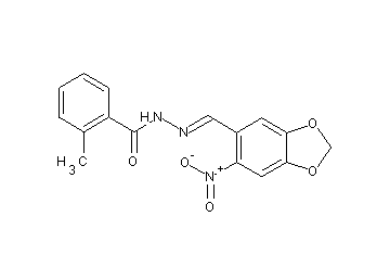 2-methyl-N'-[(6-nitro-1,3-benzodioxol-5-yl)methylene]benzohydrazide