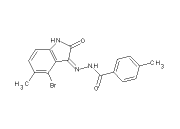 N'-(4-bromo-5-methyl-2-oxo-1,2-dihydro-3H-indol-3-ylidene)-4-methylbenzohydrazide