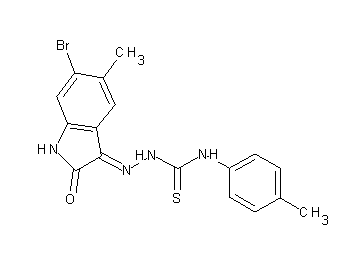 6-bromo-5-methyl-1H-indole-2,3-dione 3-[N-(4-methylphenyl)thiosemicarbazone]