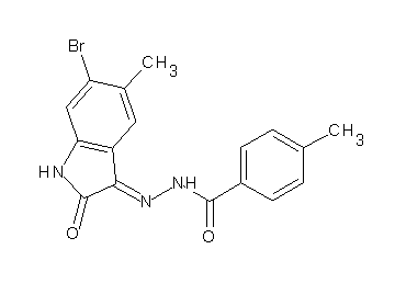 N'-(6-bromo-5-methyl-2-oxo-1,2-dihydro-3H-indol-3-ylidene)-4-methylbenzohydrazide