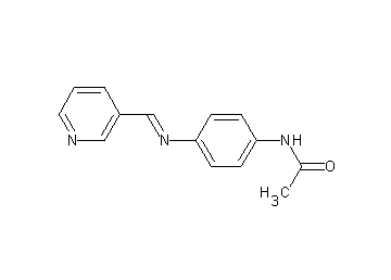N-{4-[(3-pyridinylmethylene)amino]phenyl}acetamide