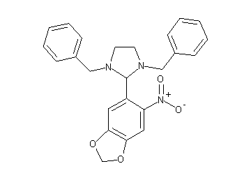 1,3-dibenzyl-2-(6-nitro-1,3-benzodioxol-5-yl)imidazolidine