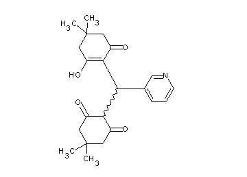 2-[(2-hydroxy-4,4-dimethyl-6-oxo-1-cyclohexen-1-yl)(3-pyridinyl)methyl]-5,5-dimethyl-1,3-cyclohexanedione