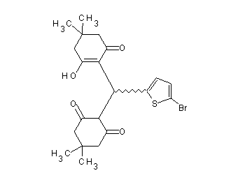 2-[(5-bromo-2-thienyl)(2-hydroxy-4,4-dimethyl-6-oxo-1-cyclohexen-1-yl)methyl]-5,5-dimethyl-1,3-cyclohexanedione