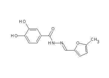3,4-dihydroxy-N'-[(5-methyl-2-furyl)methylene]benzohydrazide