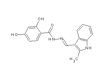 2,4-dihydroxy-N'-[(2-methyl-1H-indol-3-yl)methylene]benzohydrazide