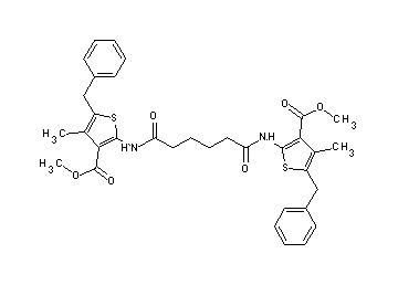 dimethyl 2,2'-[(1,6-dioxo-1,6-hexanediyl)di(imino)]bis(5-benzyl-4-methyl-3-thiophenecarboxylate)