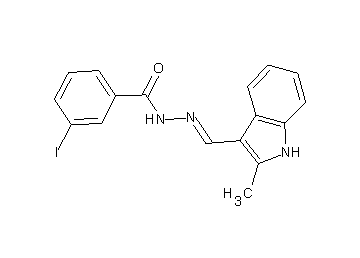 3-iodo-N'-[(2-methyl-1H-indol-3-yl)methylene]benzohydrazide - Click Image to Close