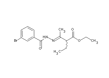 ethyl 3-[(3-bromobenzoyl)hydrazono]-2-ethylbutanoate