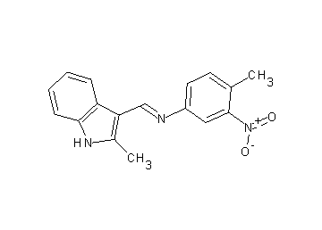 4-methyl-N-[(2-methyl-1H-indol-3-yl)methylene]-3-nitroaniline