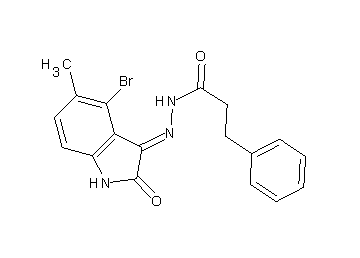 N'-(4-bromo-5-methyl-2-oxo-1,2-dihydro-3H-indol-3-ylidene)-3-phenylpropanohydrazide