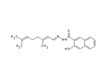 N'-(3,7-dimethyl-2,6-octadien-1-ylidene)-3-hydroxy-2-naphthohydrazide - Click Image to Close