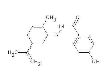4-hydroxy-N'-(5-isopropenyl-2-methyl-2-cyclohexen-1-ylidene)benzohydrazide