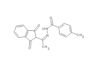 N'-[1-(1,3-dioxo-2,3-dihydro-1H-inden-2-yl)ethylidene]-4-methylbenzohydrazide