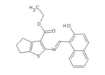 ethyl 2-{[(2-hydroxy-1-naphthyl)methylene]amino}-5,6-dihydro-4H-cyclopenta[b]thiophene-3-carboxylate
