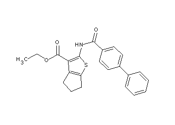 ethyl 2-[(4-biphenylylcarbonyl)amino]-5,6-dihydro-4H-cyclopenta[b]thiophene-3-carboxylate