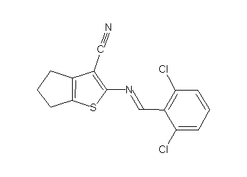 2-[(2,6-dichlorobenzylidene)amino]-5,6-dihydro-4H-cyclopenta[b]thiophene-3-carbonitrile