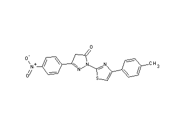 2-[4-(4-methylphenyl)-1,3-thiazol-2-yl]-5-(4-nitrophenyl)-2,4-dihydro-3H-pyrazol-3-one - Click Image to Close