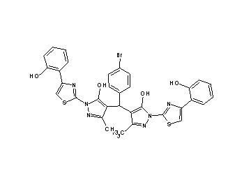 4,4'-[(4-bromophenyl)methylene]bis{1-[4-(2-hydroxyphenyl)-1,3-thiazol-2-yl]-3-methyl-1H-pyrazol-5-ol}
