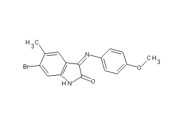 6-bromo-3-[(4-methoxyphenyl)imino]-5-methyl-1,3-dihydro-2H-indol-2-one