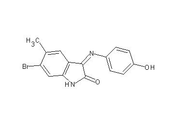 6-bromo-3-[(4-hydroxyphenyl)imino]-5-methyl-1,3-dihydro-2H-indol-2-one