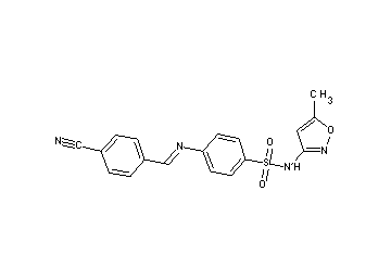 4-[(4-cyanobenzylidene)amino]-N-(5-methyl-3-isoxazolyl)benzenesulfonamide