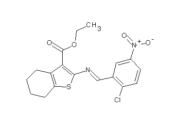ethyl 2-[(2-chloro-5-nitrobenzylidene)amino]-4,5,6,7-tetrahydro-1-benzothiophene-3-carboxylate
