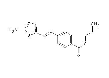 propyl 4-{[(5-methyl-2-thienyl)methylene]amino}benzoate
