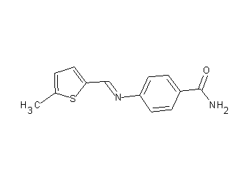 4-{[(5-methyl-2-thienyl)methylene]amino}benzamide