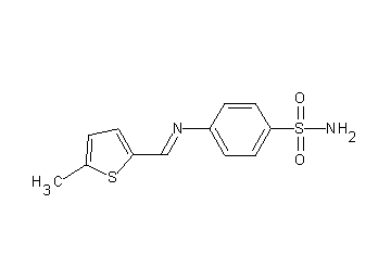 4-{[(5-methyl-2-thienyl)methylene]amino}benzenesulfonamide