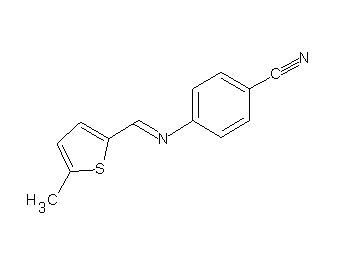 4-{[(5-methyl-2-thienyl)methylene]amino}benzonitrile