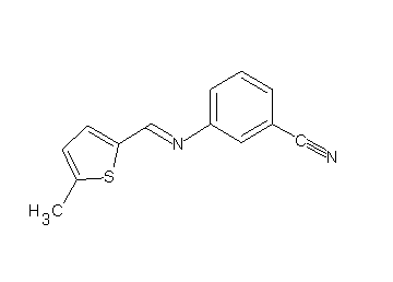 3-{[(5-methyl-2-thienyl)methylene]amino}benzonitrile