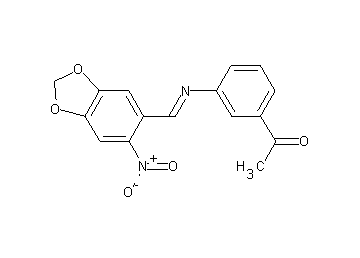 1-(3-{[(6-nitro-1,3-benzodioxol-5-yl)methylene]amino}phenyl)ethanone