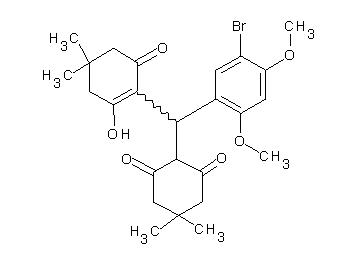 2-[(5-bromo-2,4-dimethoxyphenyl)(2-hydroxy-4,4-dimethyl-6-oxo-1-cyclohexen-1-yl)methyl]-5,5-dimethyl-1,3-cyclohexanedione