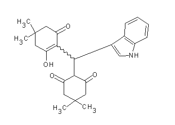 2-[(2-hydroxy-4,4-dimethyl-6-oxo-1-cyclohexen-1-yl)(1H-indol-3-yl)methyl]-5,5-dimethyl-1,3-cyclohexanedione