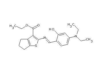 ethyl 2-{[4-(diethylamino)-2-hydroxybenzylidene]amino}-5,6-dihydro-4H-cyclopenta[b]thiophene-3-carboxylate