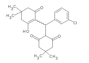 2-[(3-chlorophenyl)(2-hydroxy-4,4-dimethyl-6-oxo-1-cyclohexen-1-yl)methyl]-5,5-dimethyl-1,3-cyclohexanedione