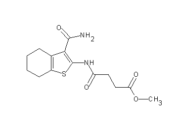 methyl 4-{[3-(aminocarbonyl)-4,5,6,7-tetrahydro-1-benzothien-2-yl]amino}-4-oxobutanoate